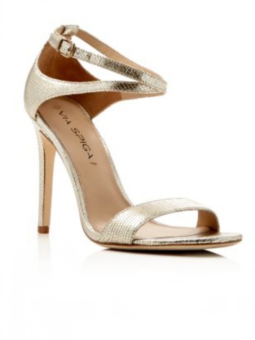 Via Spiga Women's Gold Tiara Ankle-Strap Stiletto Sandals